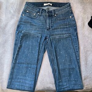 polka dot skinny jeans